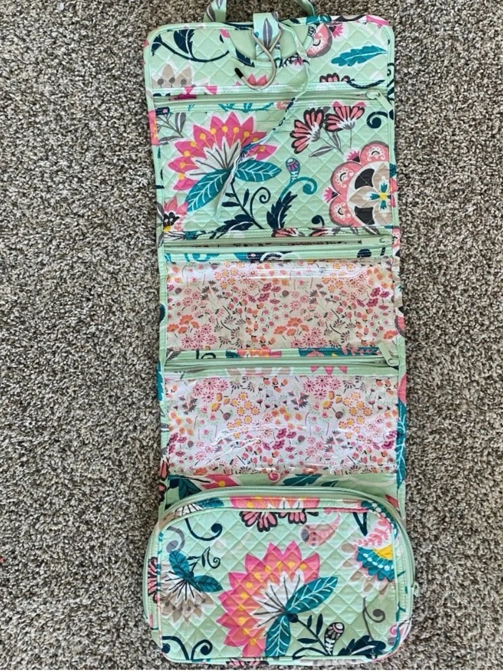 Vera Bradley Mint Floral Quilted Tote